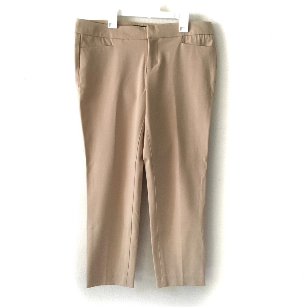 Crosby Career Nude Tapered Ankle Slacks 8
